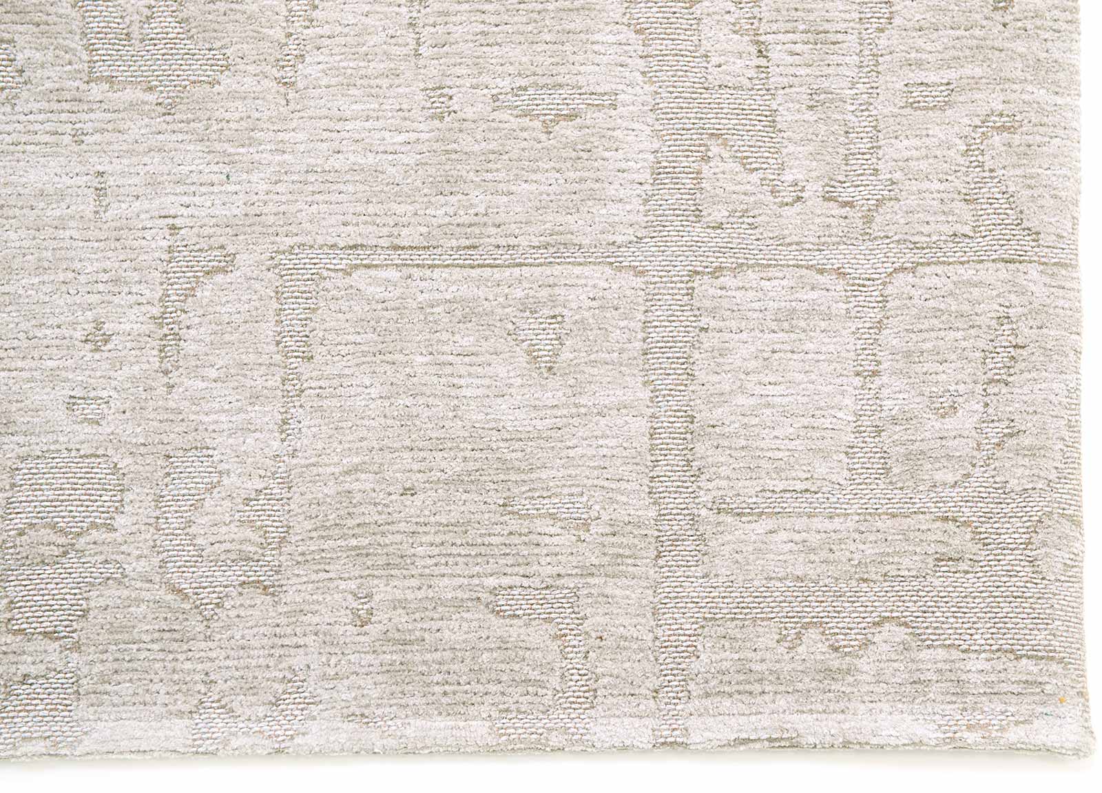 Louis De Poortere teppich LX 9197 Structures Baobab Dry Beige corner