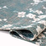 Louis De Poortere teppich Sakura 9850 Sakura Lake Blue fold